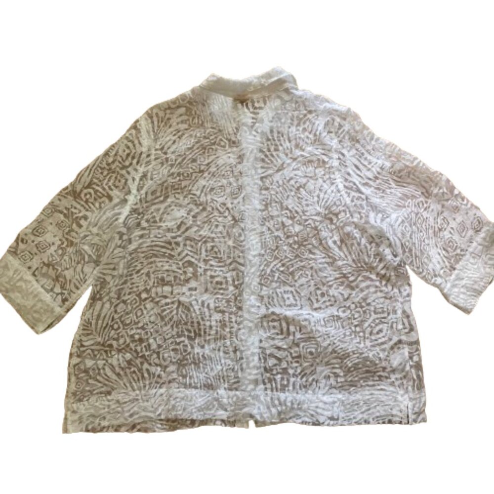 Ruby Rd. Plus Button Down White & Sheer Shirt Ele… - image 13